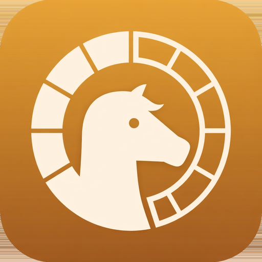 QuorumPony app icon: a horse inside a divided ring